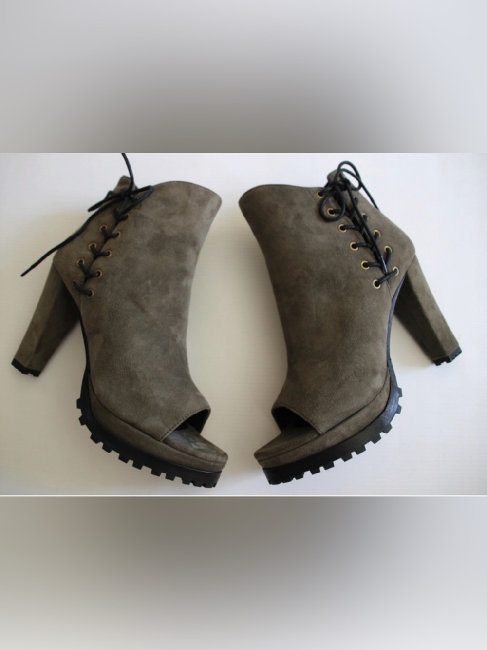 All Saints Gray Heeled Boots